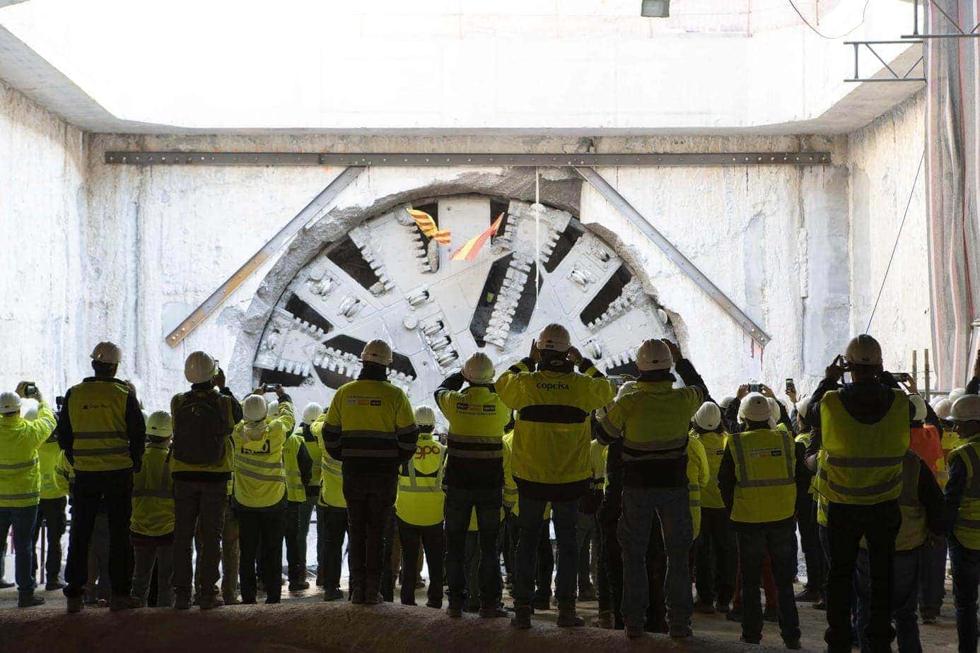 Construcción del acceso de cercanías a la T1 del Barcelona - El Prat - Ferrovial