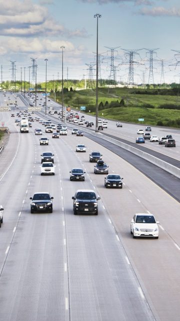 autopista en Canadá 407 ETR en Toronto