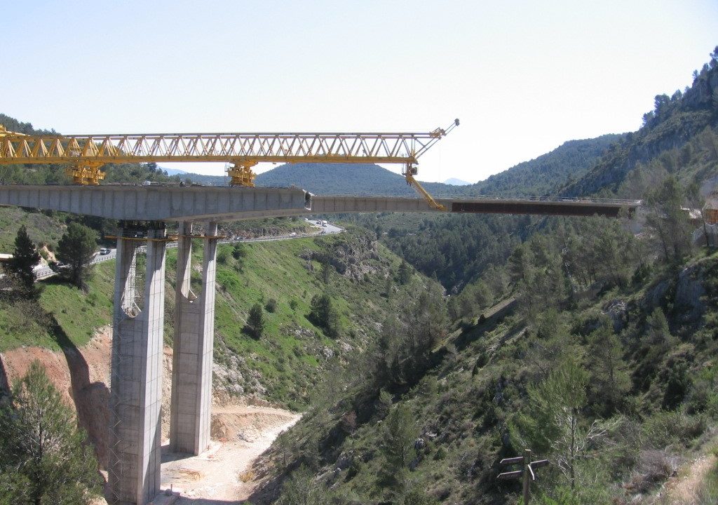 tecpresa postesado en viaductos de dovelas prefabricadas Barranco de la Batalla Valencia