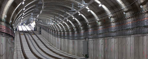 Construction Line9 Metro Tunnel Madrid