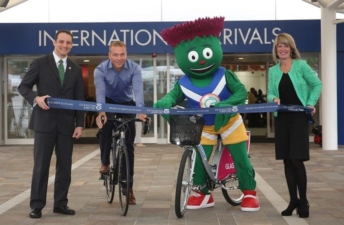 Sir Chris Hoy MBE, officially opened Glasgow Airports new look International arrivals.