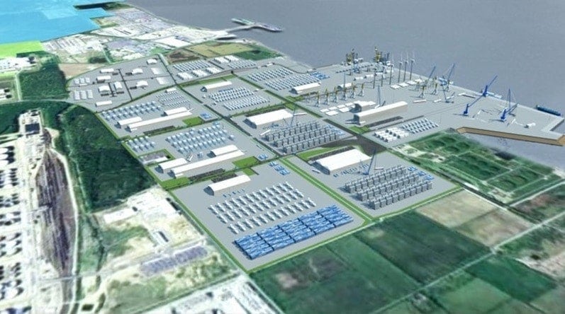 Future terminal at Humber port.  Source: Able Marine Energy Park. Infograph