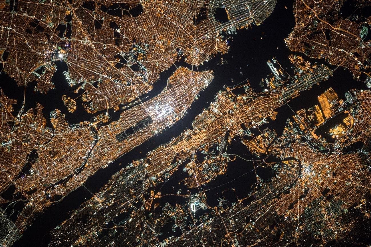 ciudad vistas desde la NASA