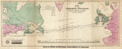 Submarine telegraph map
