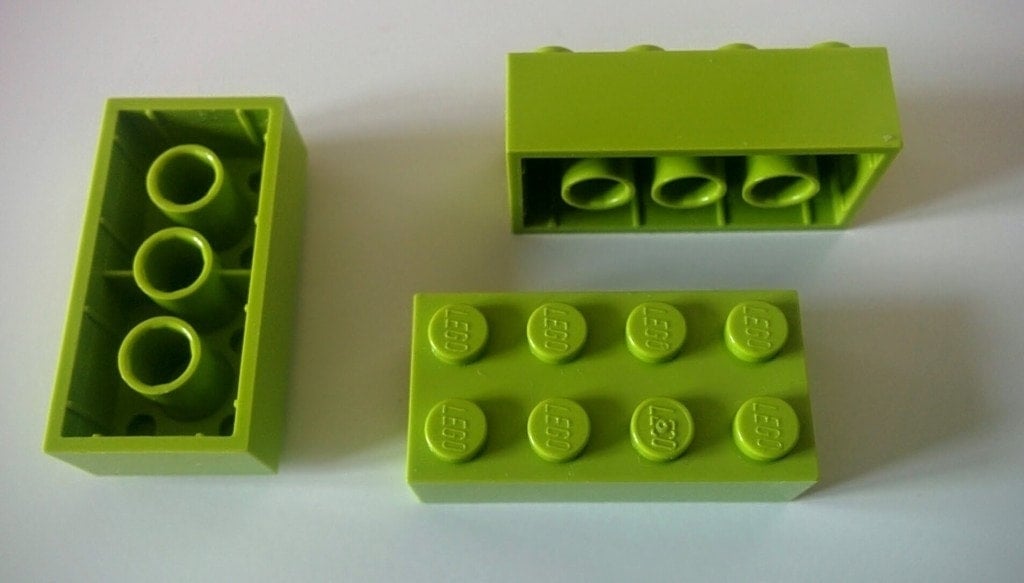piezas de Lego de ocho pines