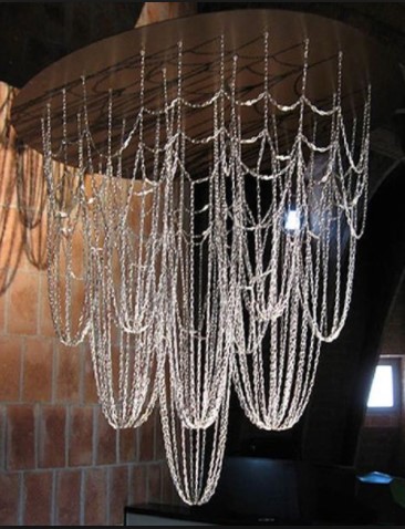 Gaudi 3d architecture- Hanging chains