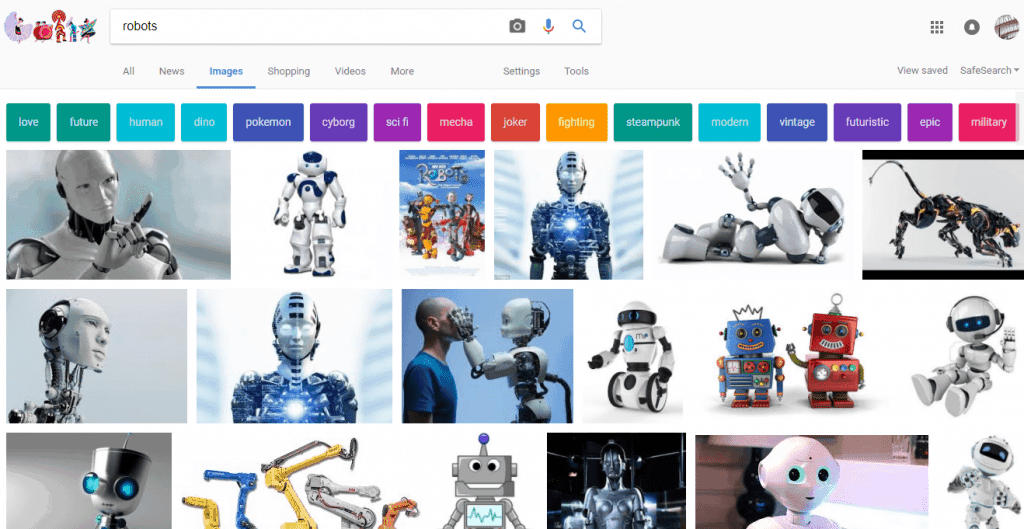 robots google images screenshot