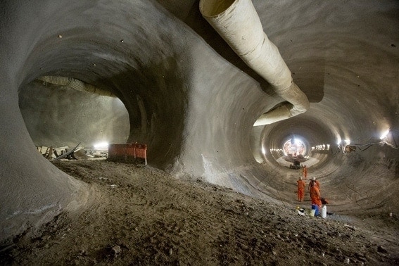 Construcción de mega túneles