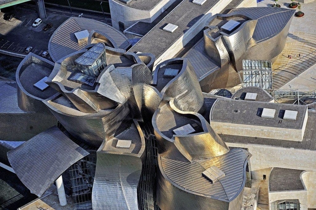 Aerial view of Guggenheim Museum-
