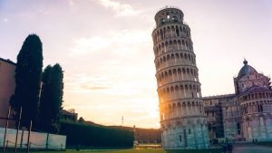 The Tower of Pisa has leaned, due to the difference in the consistency of the soil between its east and west sides 