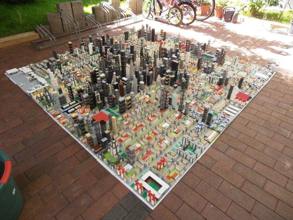 ciudad construida con lego