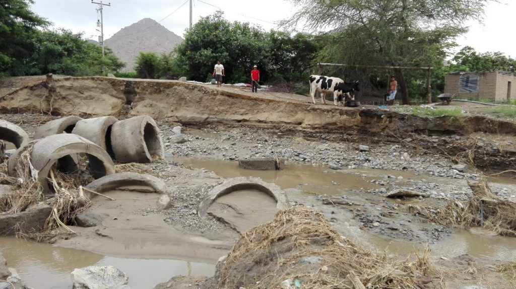 Image of the Cura Mori area, Peru, after the floods