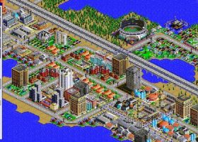Screenshot of an image of the city of the game