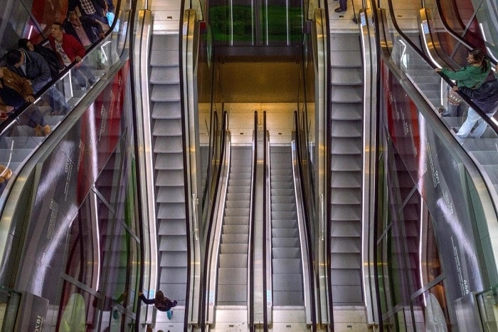 Pedestrian escalators