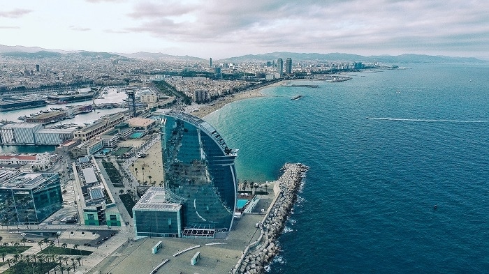 vista aérea de Barcelona