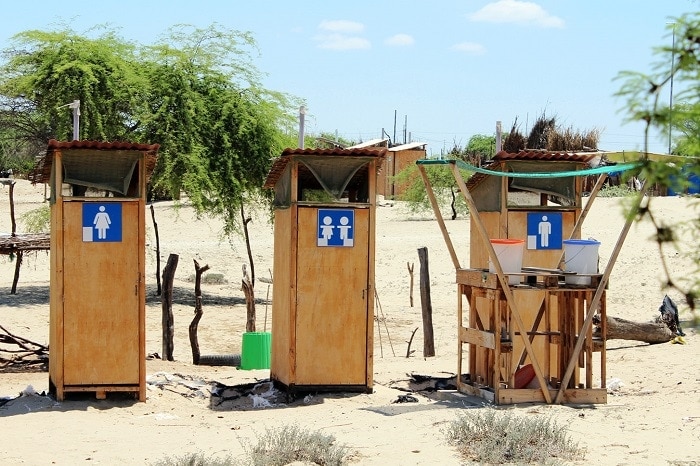 Eco-latrines installed in the Cura Mori district, Peru. 