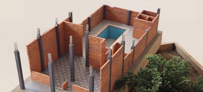 Construcción de casas en miniatura con técnicas de verdad