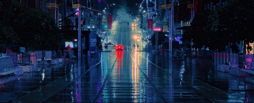 urban road at night