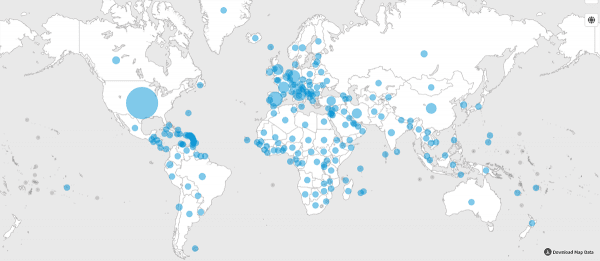 Map of the COVID-19 pandemic