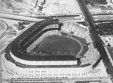 Vista aérea del Estadio de los Yankees, c 1928