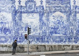 Azulejos de edificio de la Estación de Porto-São Bento