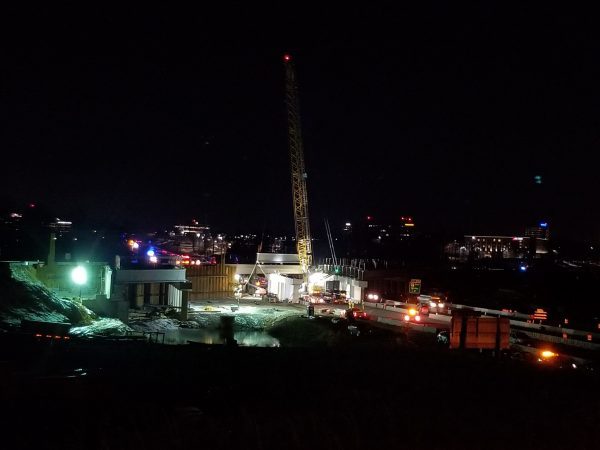 of installing 175 feet long beams I-66