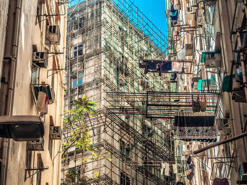 bamboo scaffolding