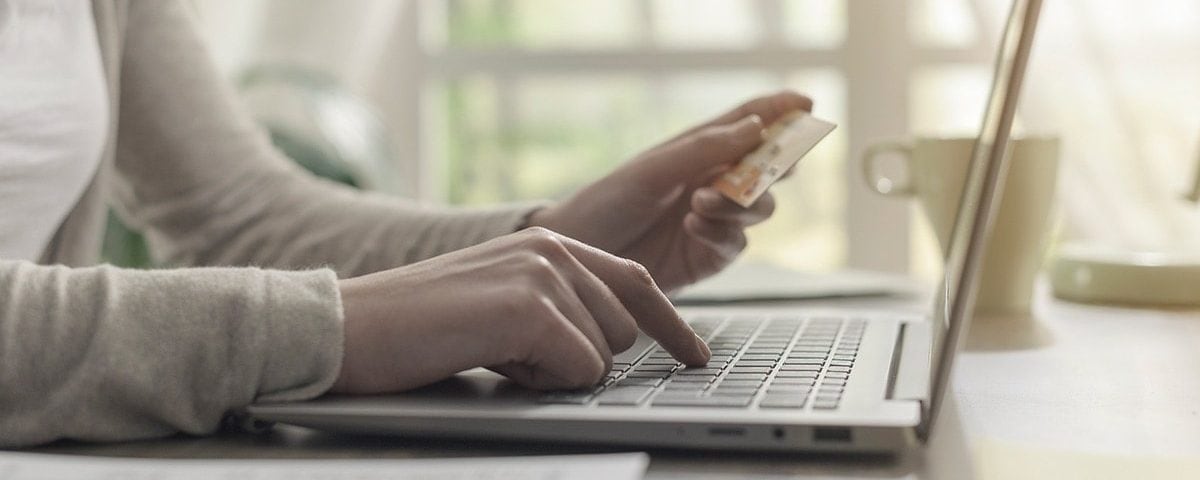 Woman doing online shopping