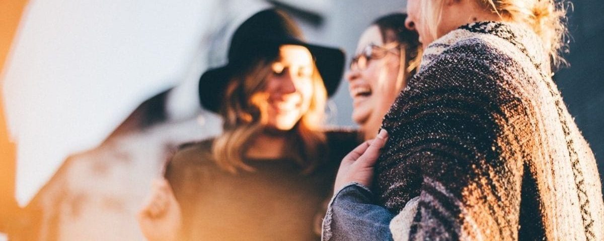 a group of people smiling