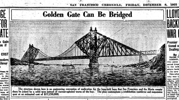 el diseño del puente en el San Francisco Chronicle