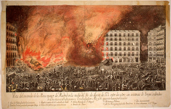 El incendio de la Plaza Mayor de Madrid de 1790