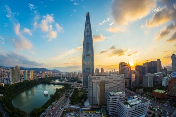 Rascacielos en Seúl, Corea del Sur