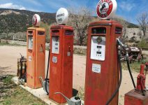 Old leaded gasoline pump