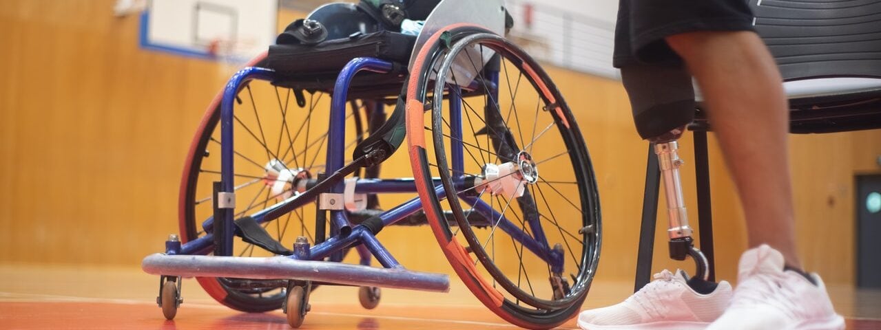 an athlete with a wheelchair