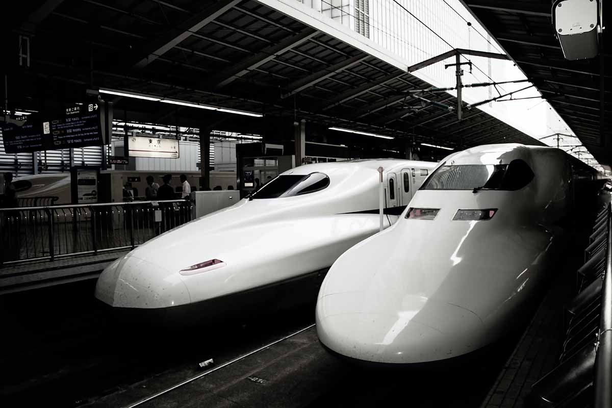 One of the models of the Japanese Shinkansen