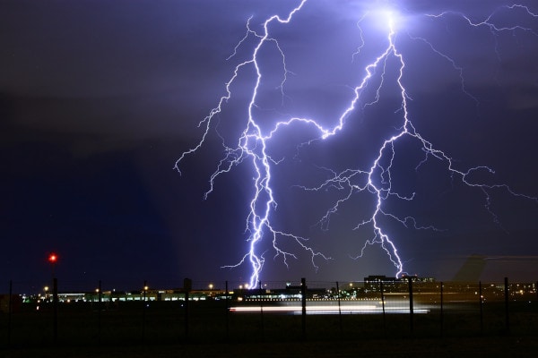 Storm at the airport