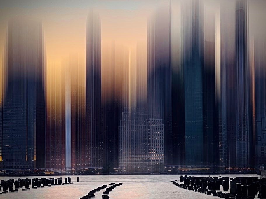 Una imagen de la ciudad de Nueva York vista desde un punto más onírico