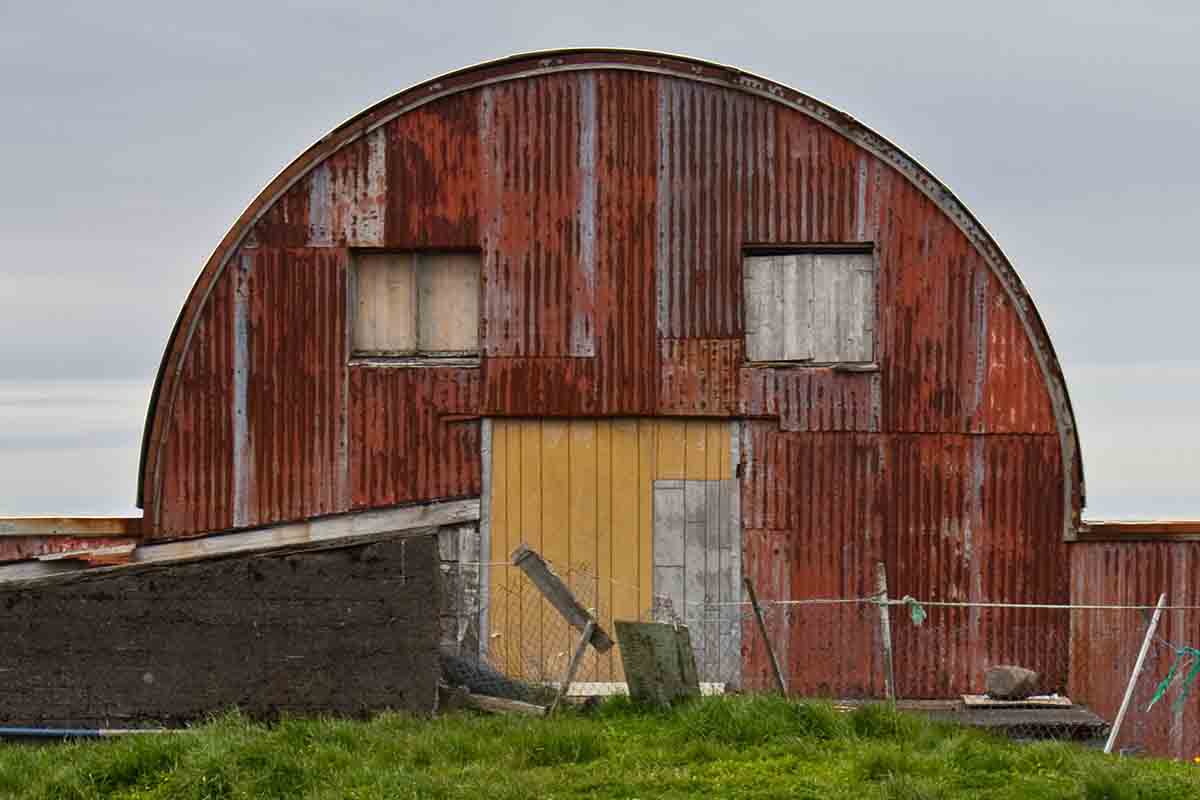 A face-shaped barn in the south of Ireland