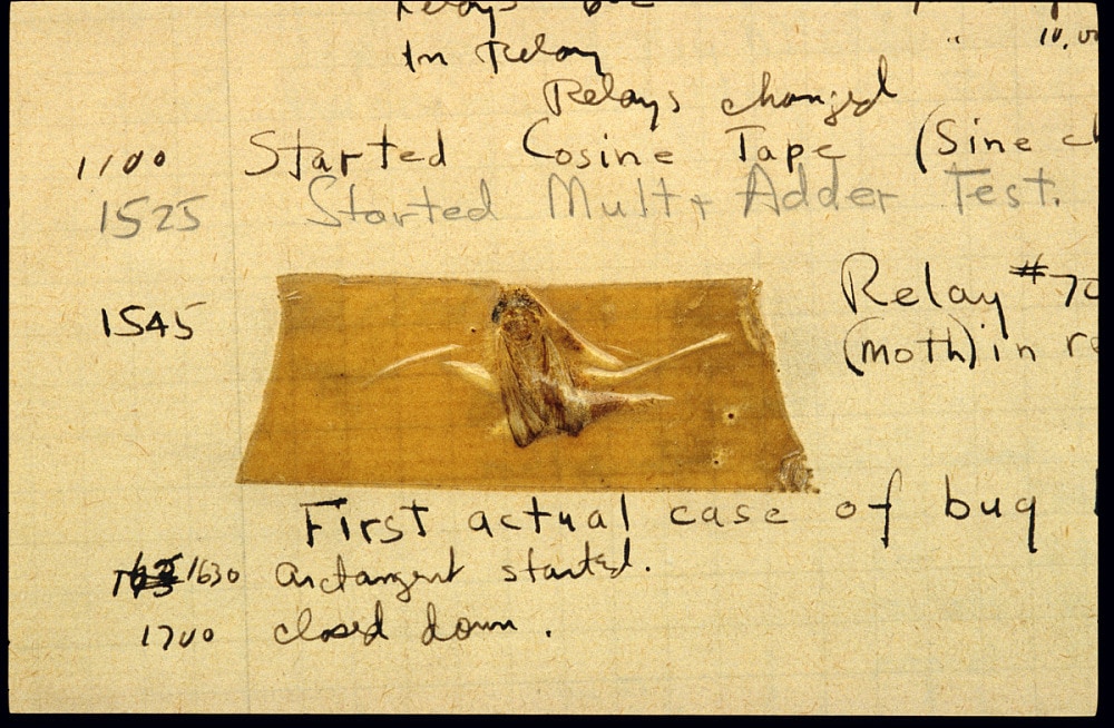 Primer caso de “bug” encontrado, Harvard, 1945. 