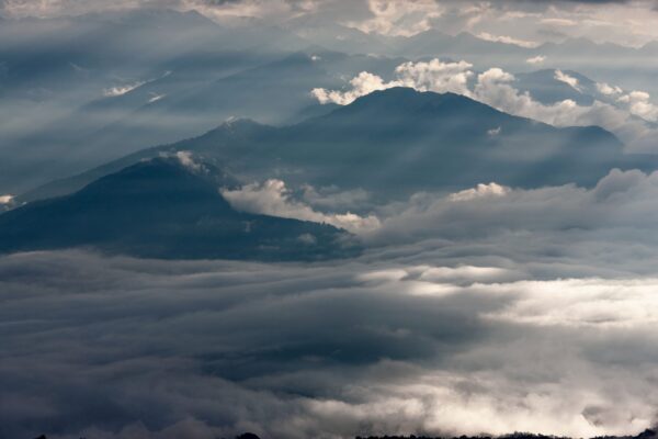 clouds and mountains