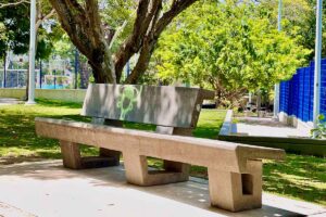 Banco en un parque de Barranquilla