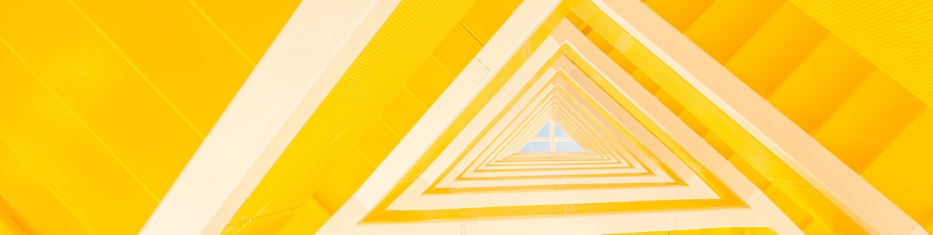 yellow geometric staircase