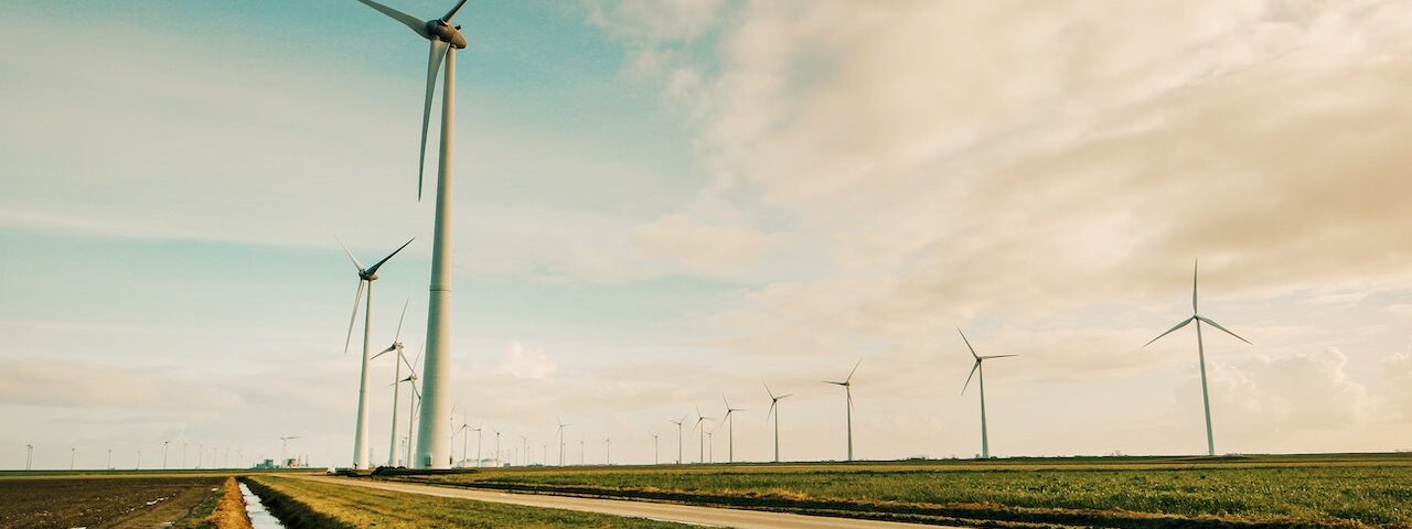 Windmill energy by a road as a way sustainable infrastructures can combat climate change