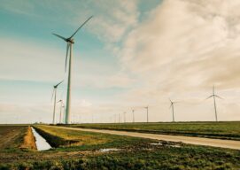 Windmill energy by a road as a way sustainable infrastructures can combat climate change
