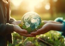 Sosteniendo la Tierra entre las manos