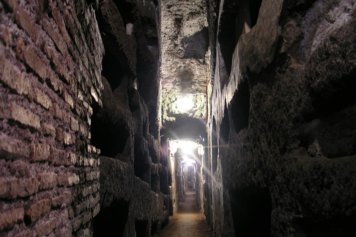 Interior of the Catacombs of Domitila
