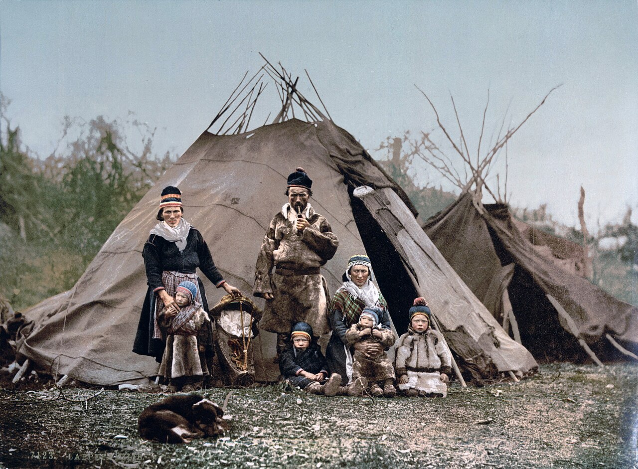 Una familia sami en Noruega a principios del siglo XX