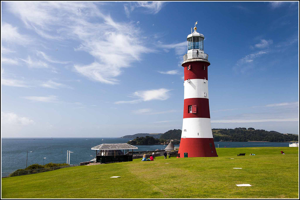 Replica of the lighthouse of Smeaton on land