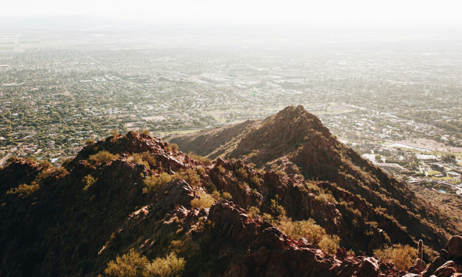 Vistas de Phoenix desde la montaña