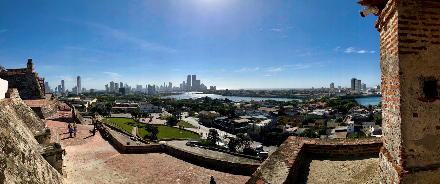 La ciudad de Cartagena de Indias vista desde el castillo san Felipe de Barajas